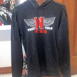 Adidas black and red hoodie